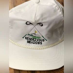 Rendezvous Meadows Golf Course Strap Back Hat Teams Pinedale Wyoming Embroidered